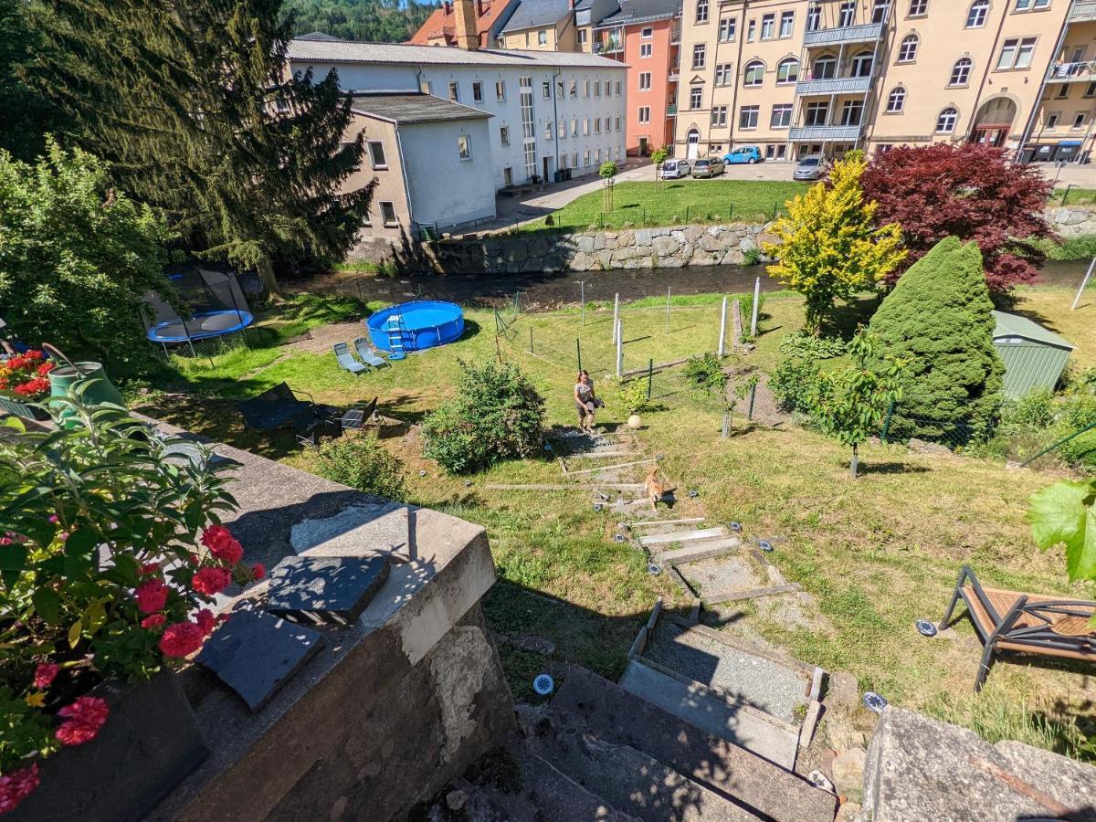 Appartement Urlaubstraum Mit Pool, Terrasse & Fluss Im Garten - Ut à Sebnitz Extérieur photo
